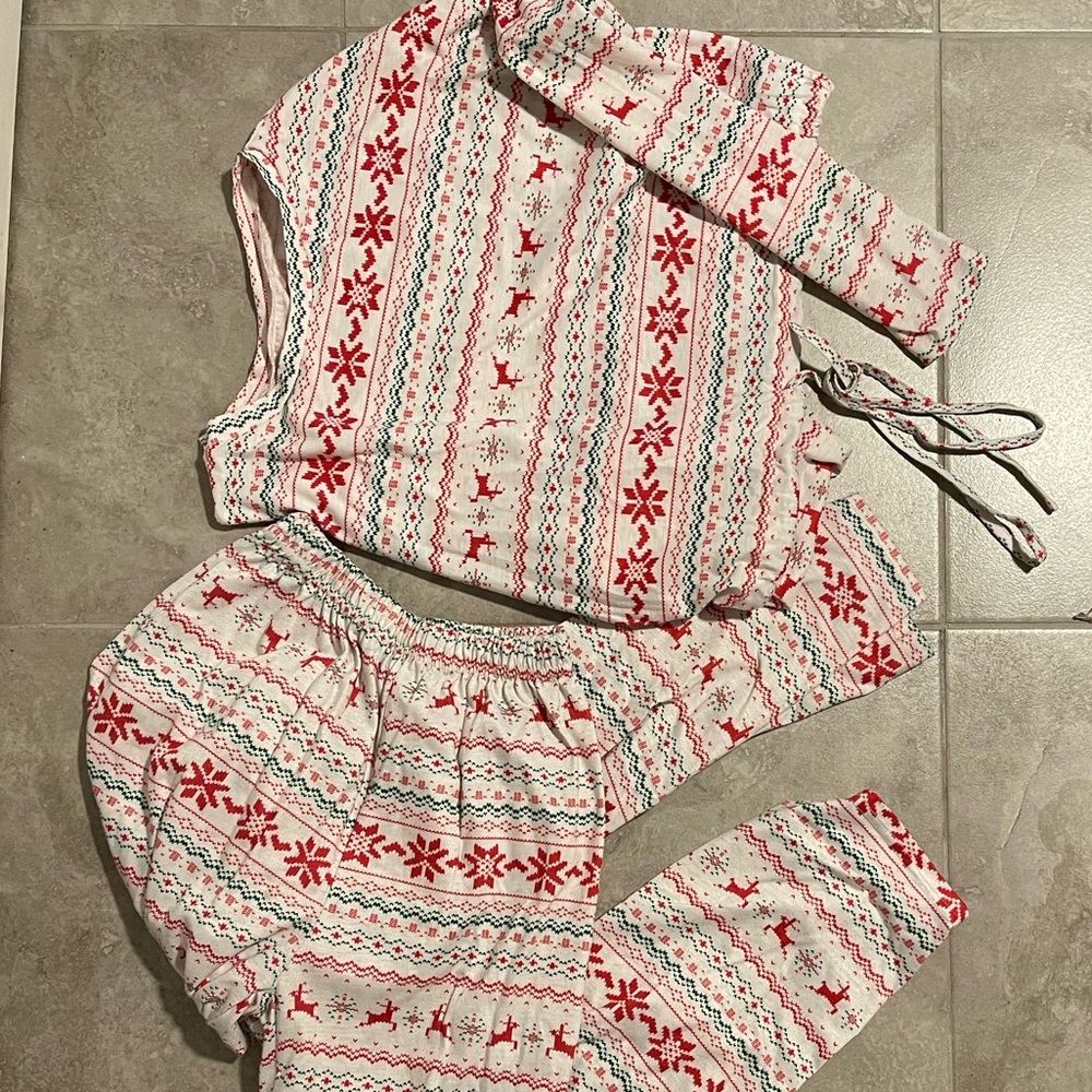 Christmas pajama pant and long sleeve top